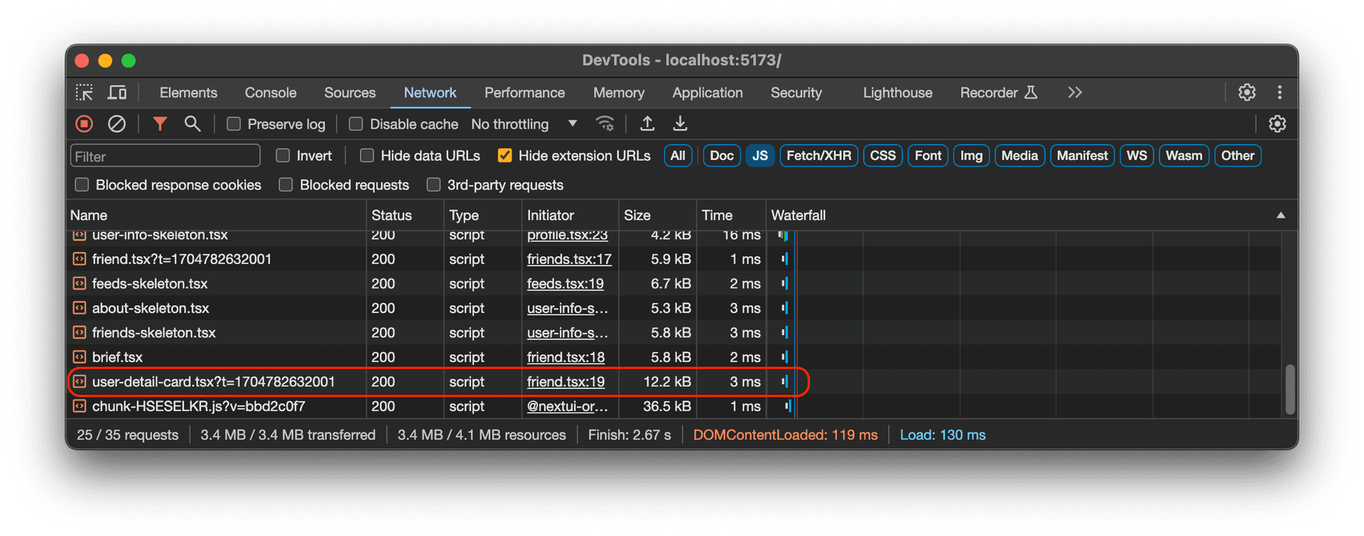 More data transferred through network