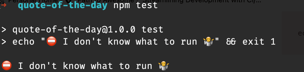 npm test