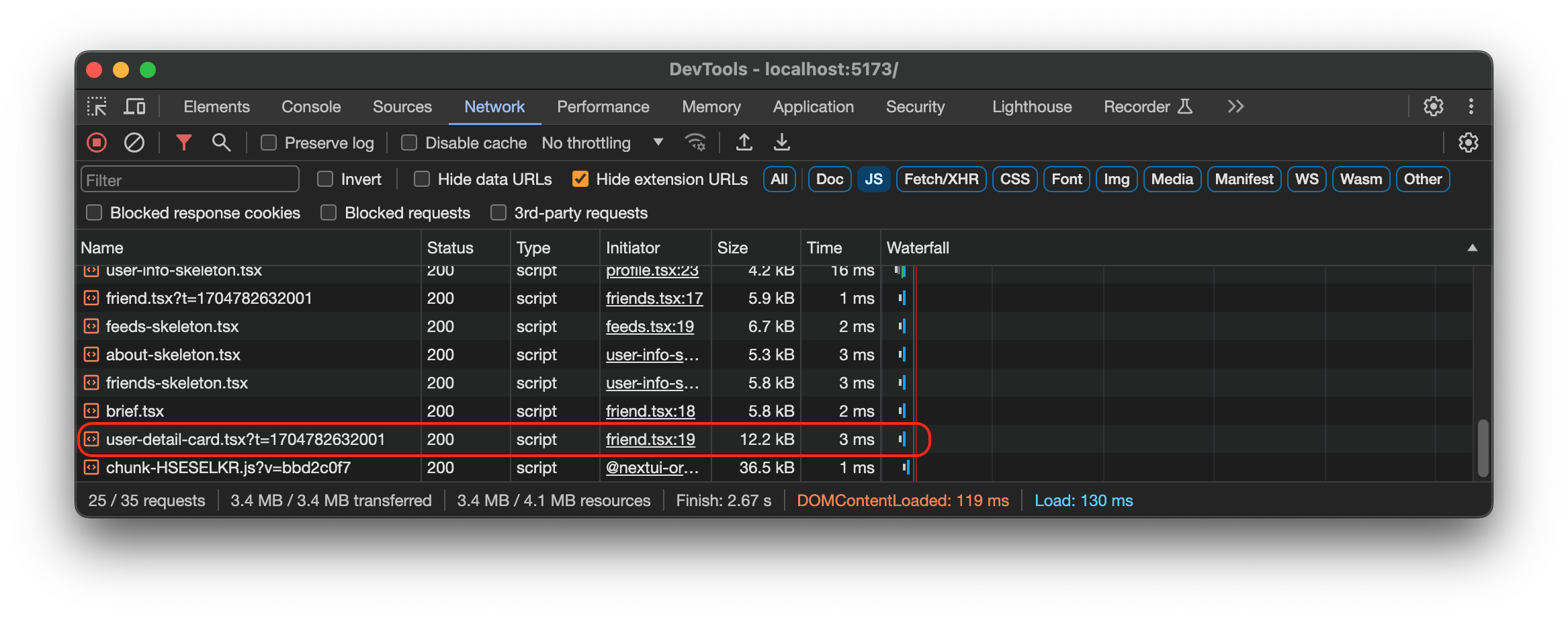 More data transferred through network