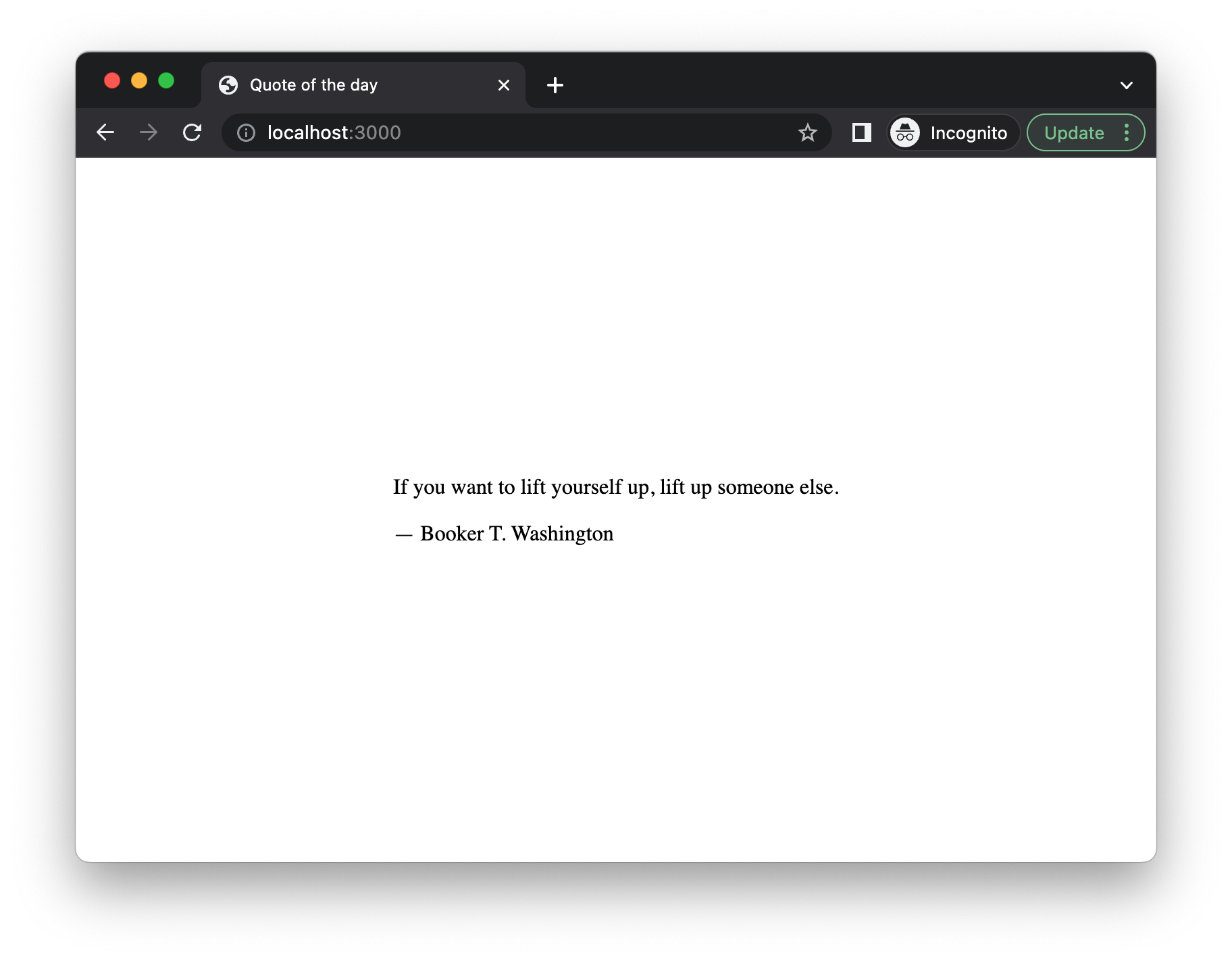 Running in localhost