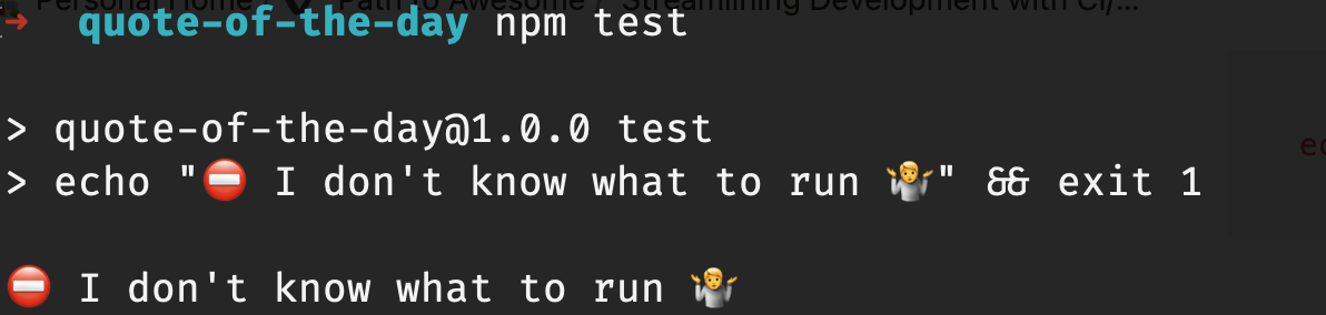 npm test